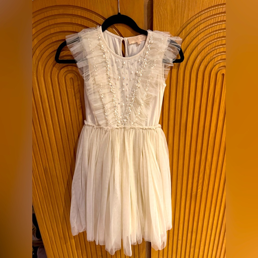 Tutu Du Monde Ivory Tulle Dress with Pearl Details